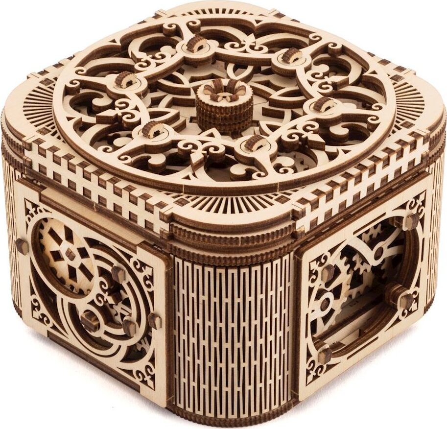 UGears Treasure Box Wooden 3D Model
