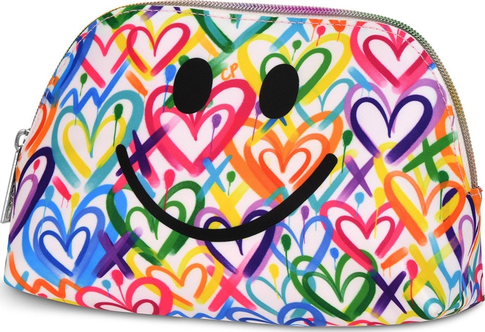Corey Paige Hearts Oval Cosmetic Bag