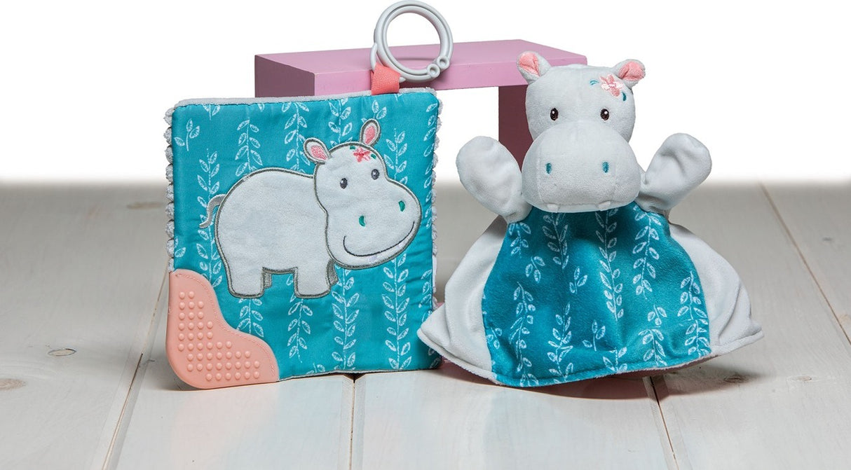 Jewel Hippo Crinkle Teether - 6"