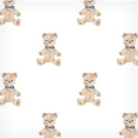 Lulujo Cotton Swaddles - Vintage Teddy Bears & Sailboats - 40x40"