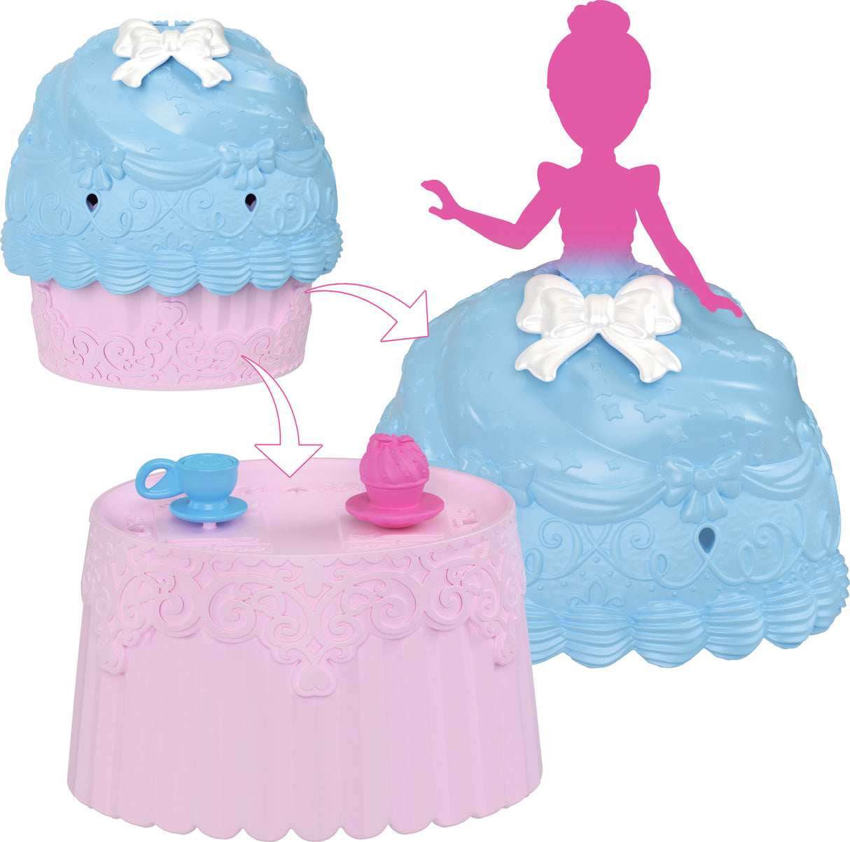 Disney Princess Cupcake Small Doll Reveal with 5 Surprises Including Doll & 2 Accessories