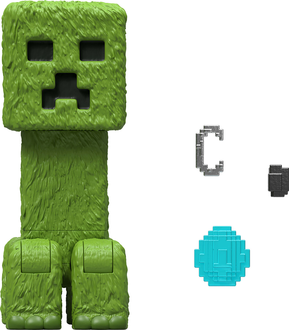 Minecraft Creeper Action Figure & Accessories, 4-inch Toy Set Inspired by A Minecraft Movie