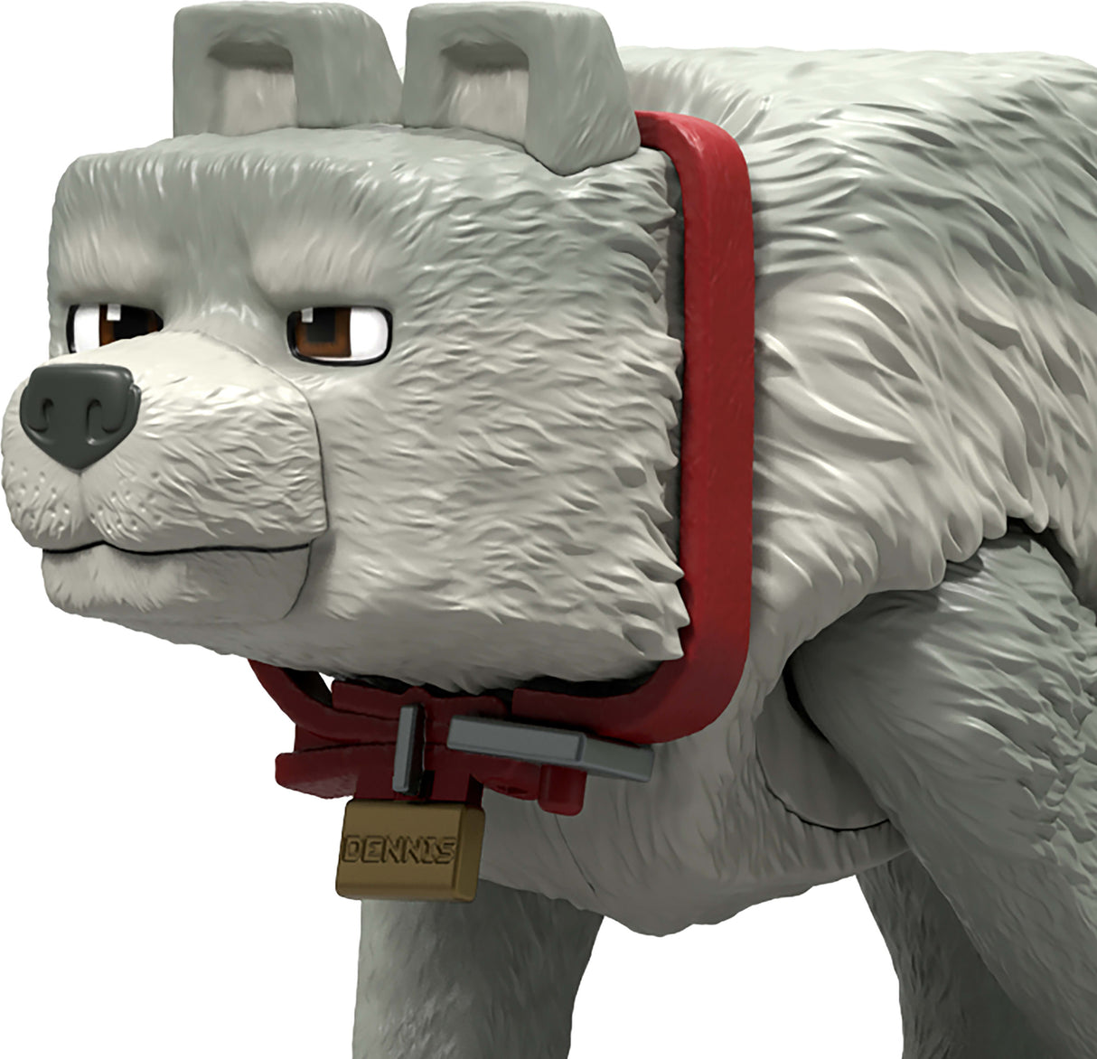 Minecraft Dennis the Wolf Action Figure & Accessories, 3.25-inch Toy Set Inspired by A Movie