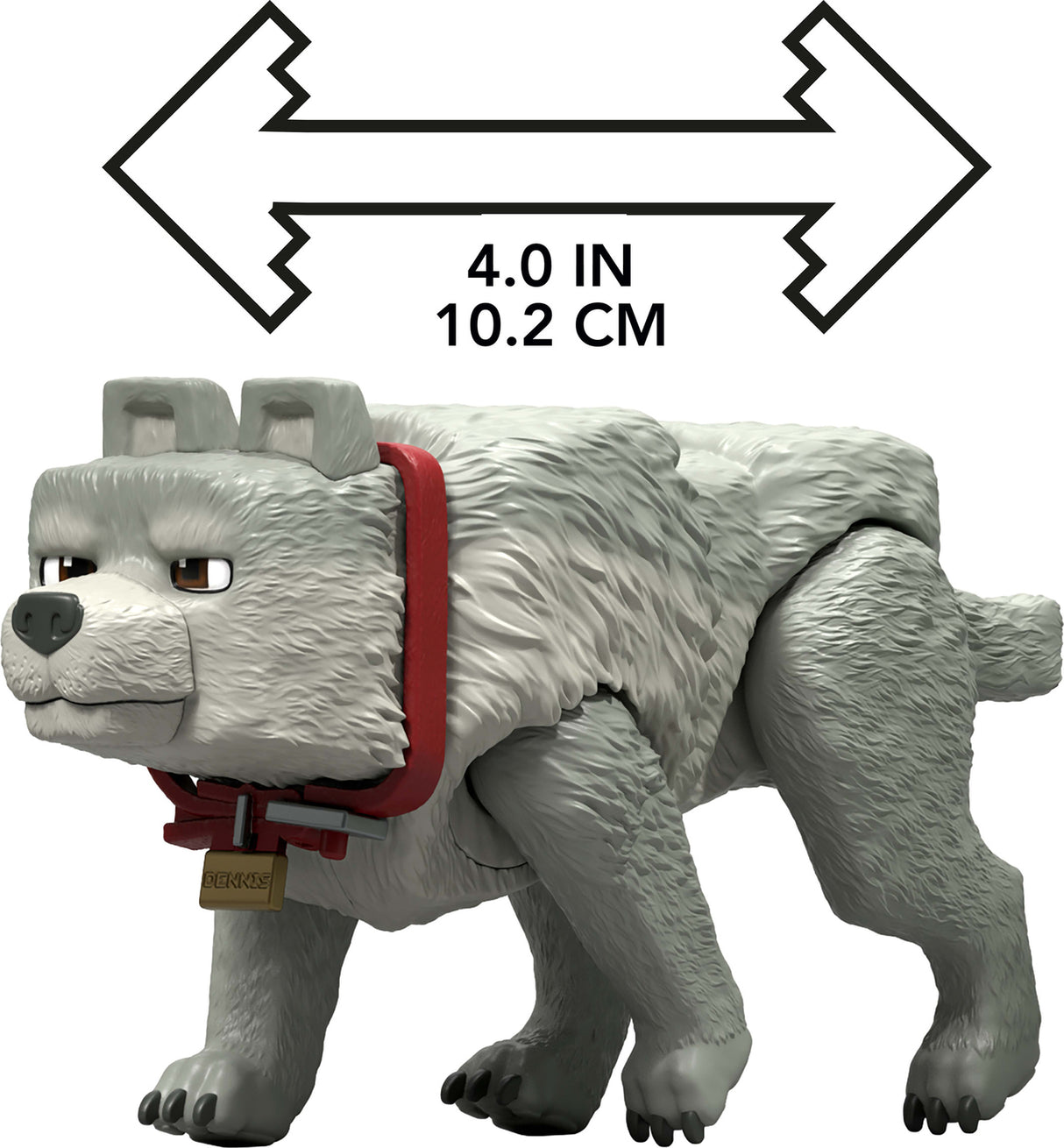 Minecraft Dennis the Wolf Action Figure & Accessories, 3.25-inch Toy Set Inspired by A Movie