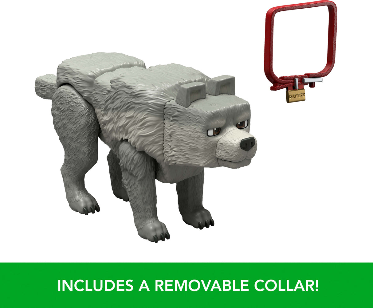 Minecraft Dennis the Wolf Action Figure & Accessories, 3.25-inch Toy Set Inspired by A Movie