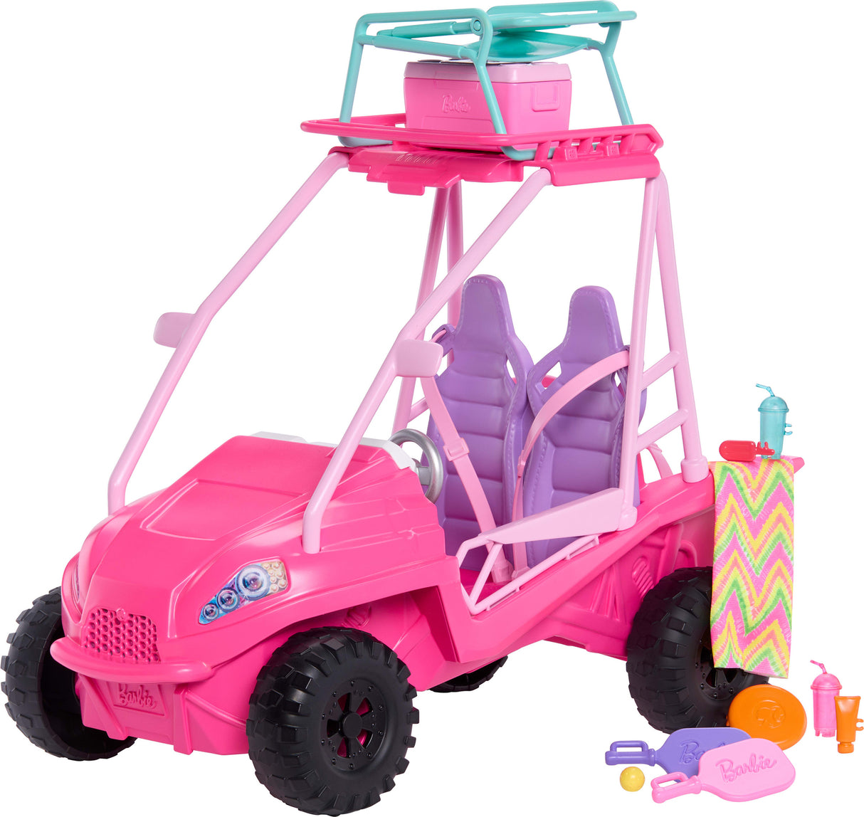 Barbie Mysteries: Beach Detectives Ultimate Beach Buggy Vehicle Playset with 10+ Accessories