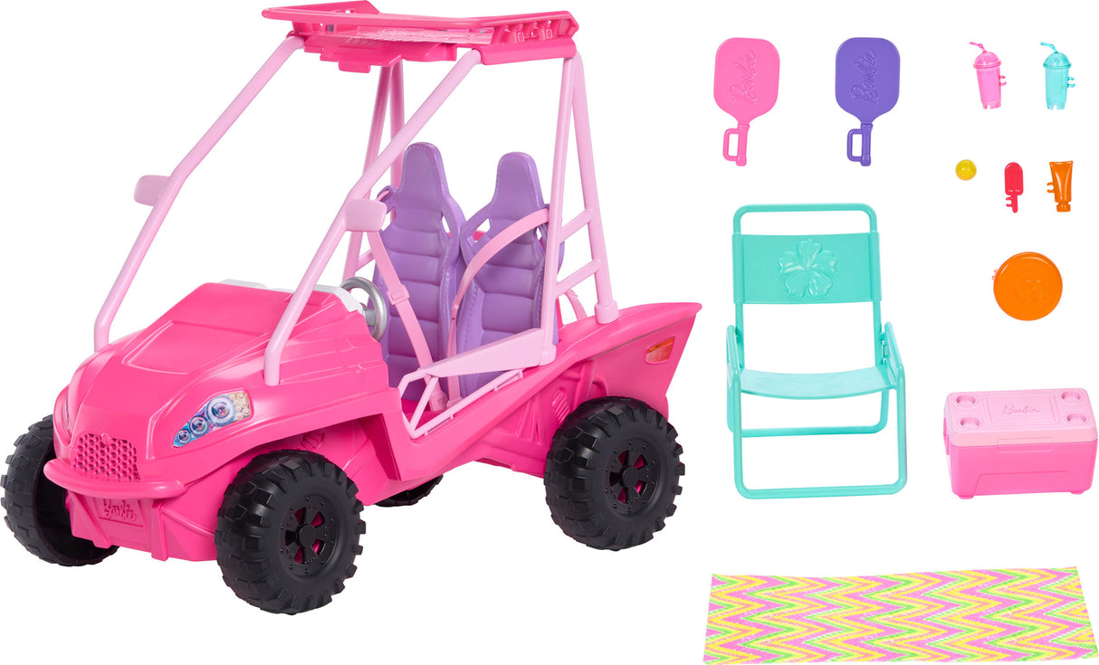 Barbie Mysteries: Beach Detectives Ultimate Beach Buggy Vehicle Playset with 10+ Accessories
