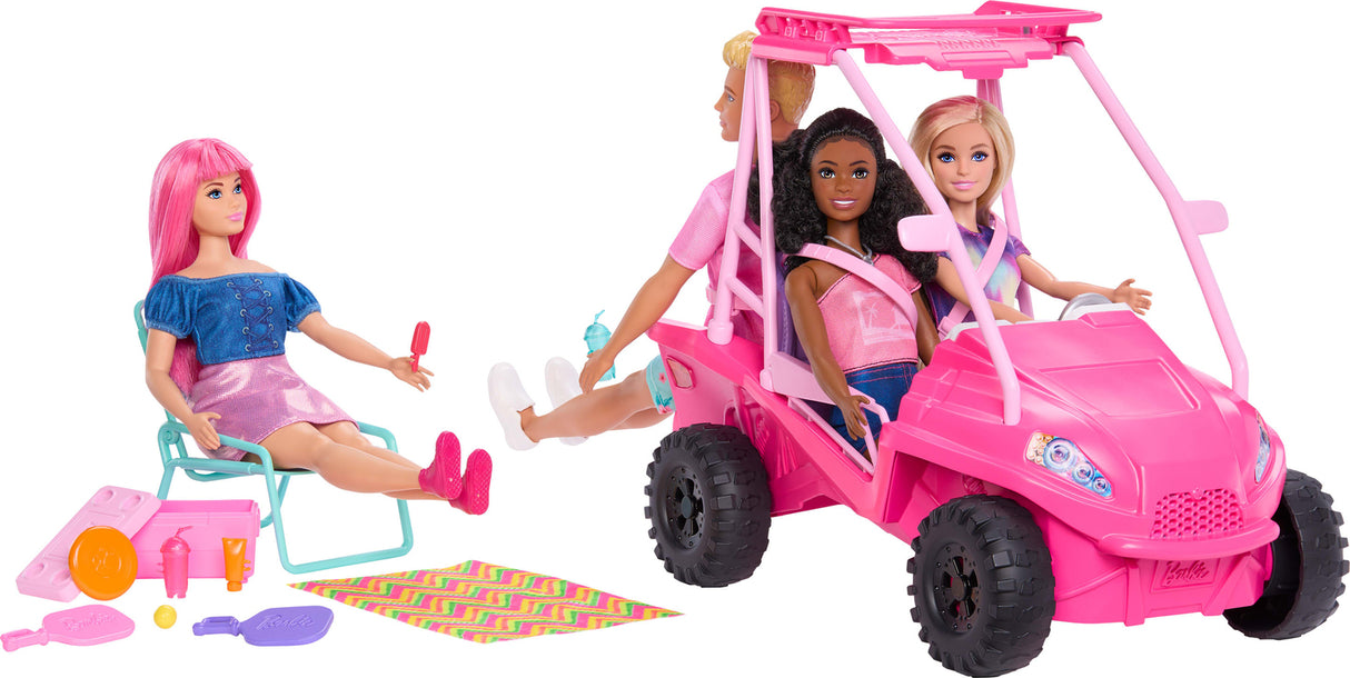 Barbie Mysteries: Beach Detectives Ultimate Beach Buggy Vehicle Playset with 10+ Accessories