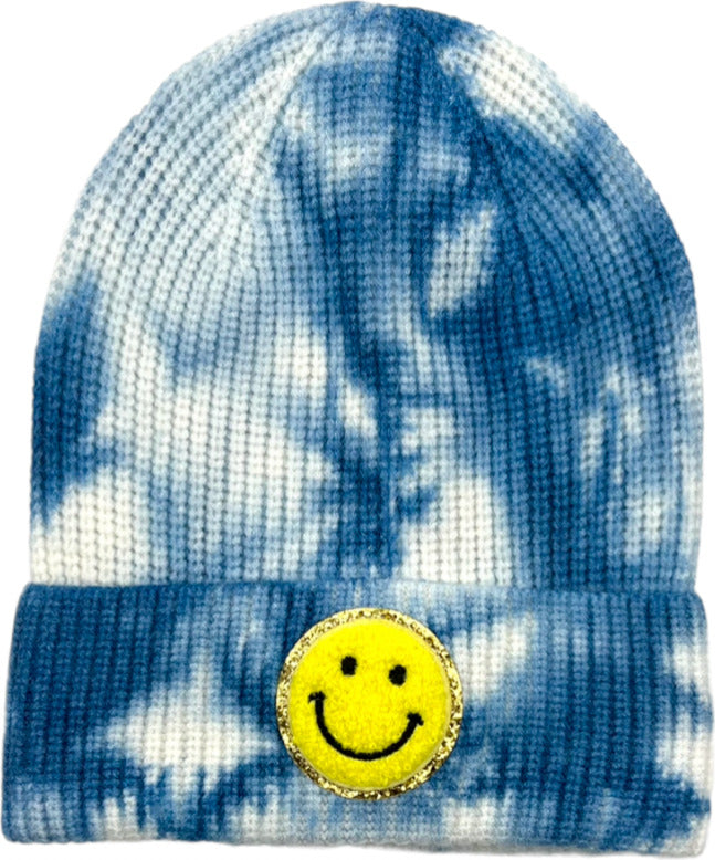 Varsity Smiley Tie Dye Beanies (assorted)