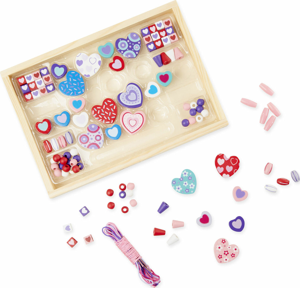 Created by Me! Heart Beads Wooden Bead Kit