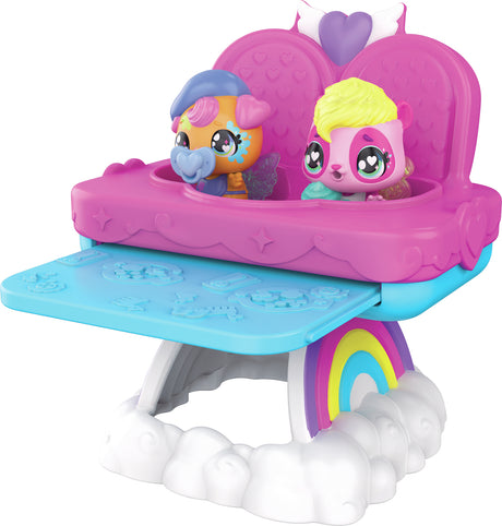 Hatchimals Alive, Hungry Playset with Highchair Toy and 2 Mini Figures