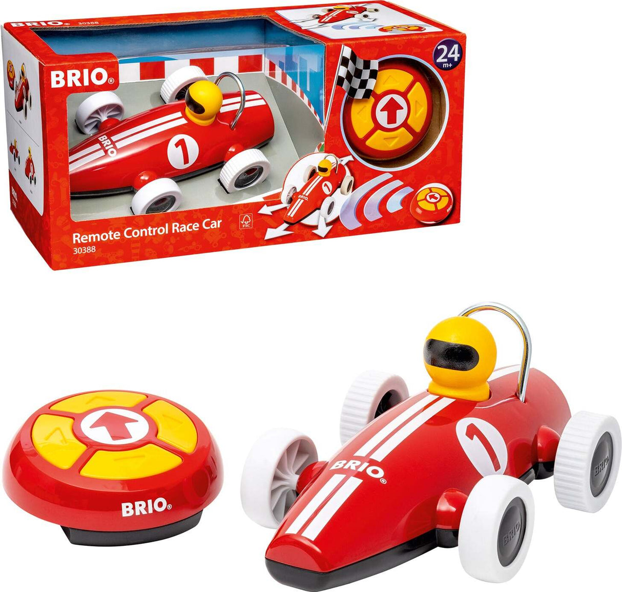 BRIO Remote Control Race Car Red