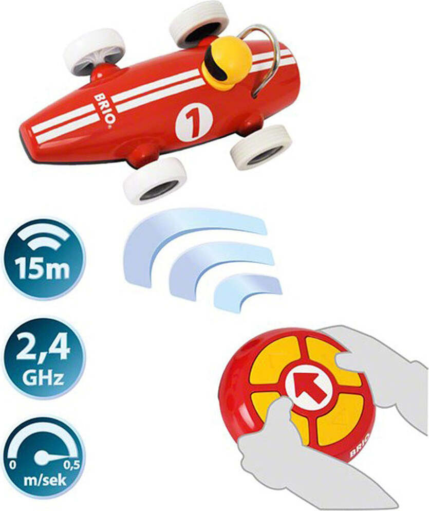 BRIO Remote Control Race Car Red