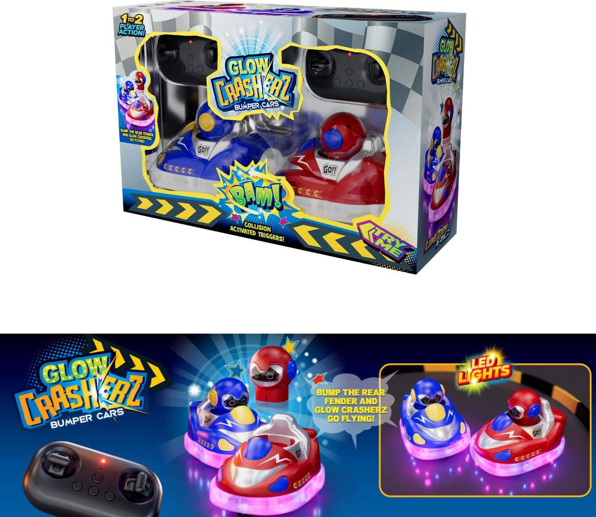 LumeZoom RC Glow Crasherz Bumper Cars