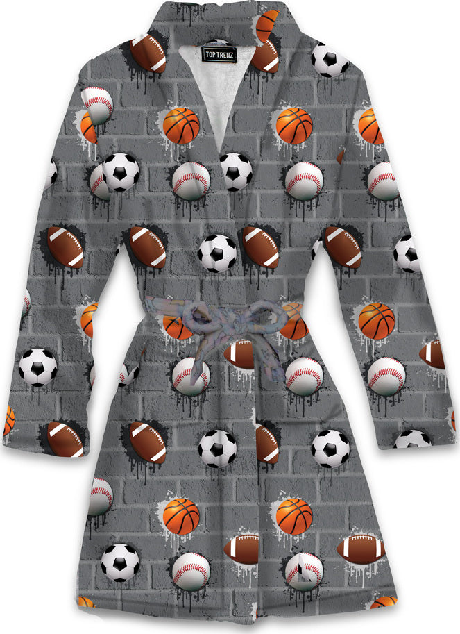 Sports City Fuzzy Bathrobe (assorted - sold individually)