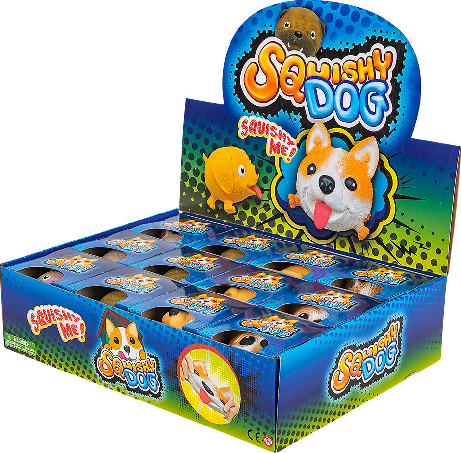 4" Squish And Stretch Puffy Dog