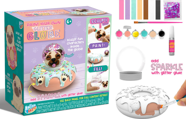 Paint Your Own Glitter Globe - Donut/Dog