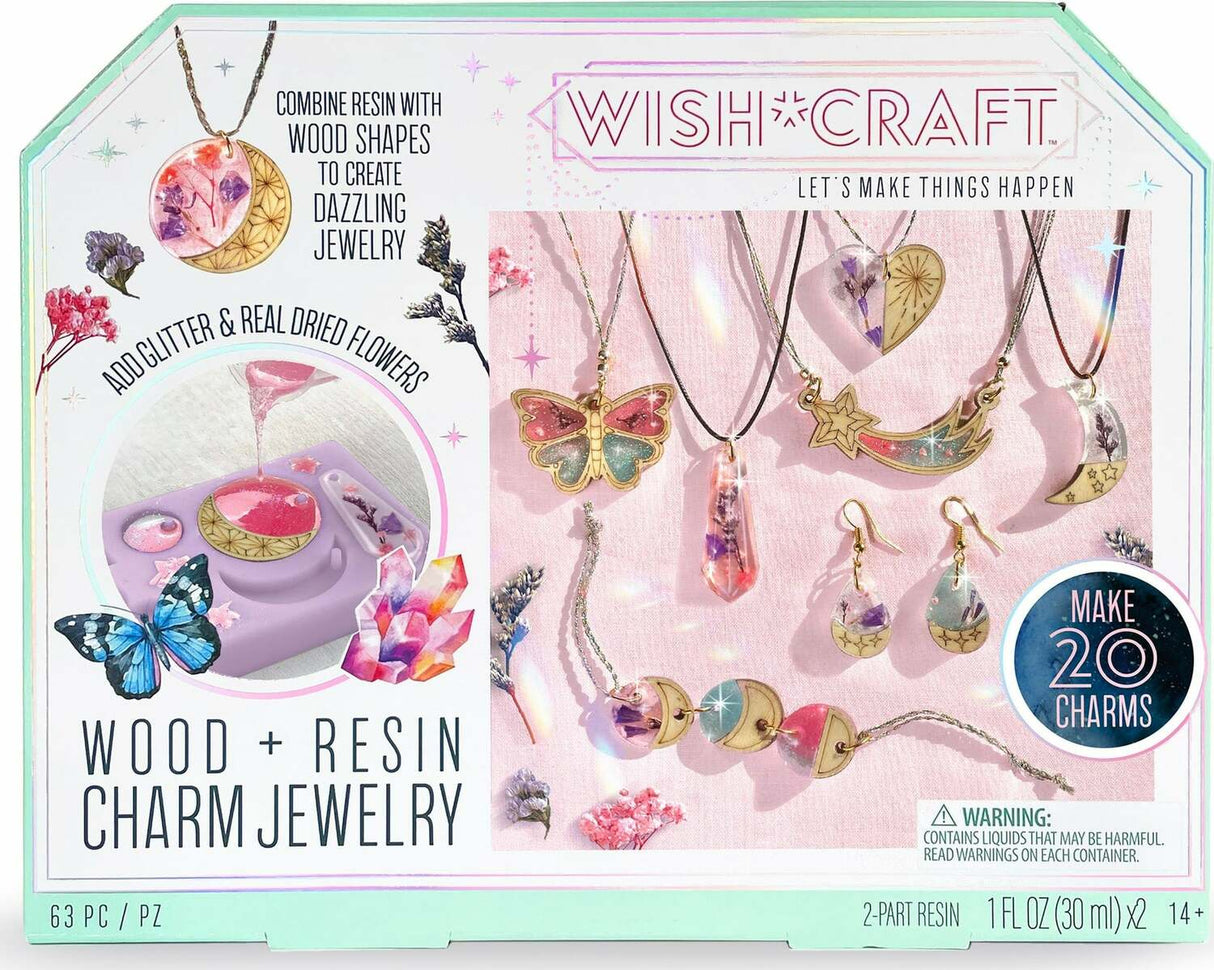 Wood and Resin Charm Jewelry