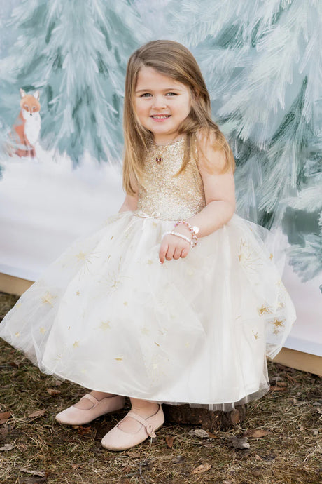 Golden Glam Party Dress (Size 5-6)