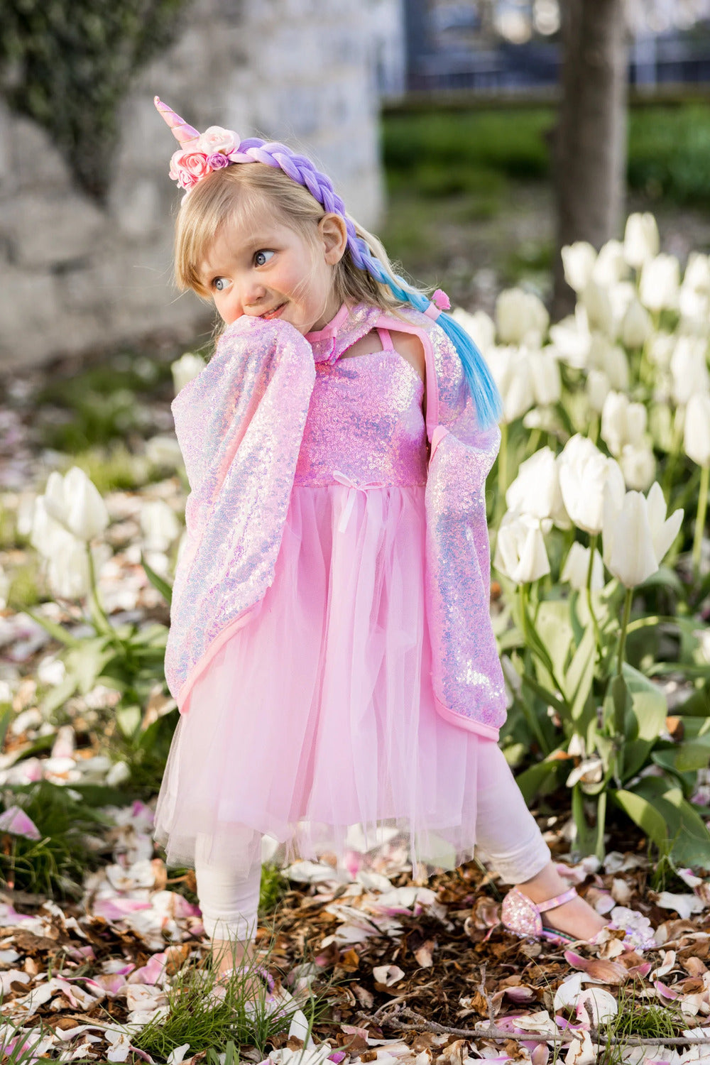 Pink Sequins Cape (Size 3-4)