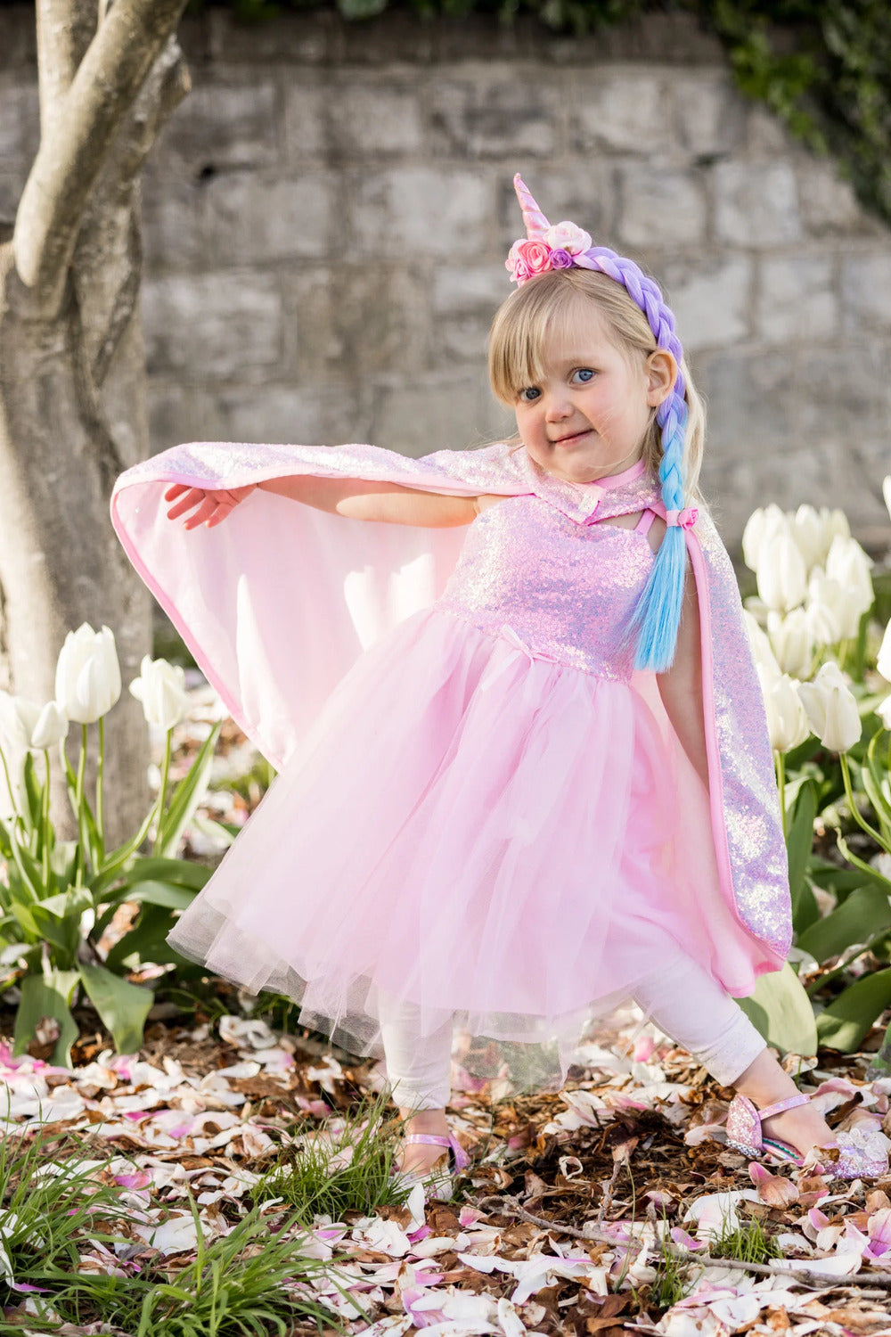 Pink Sequins Cape (Size 3-4)