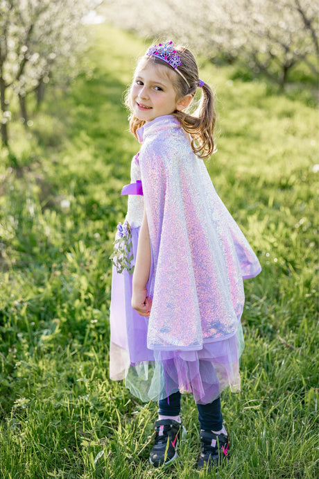 Lilac Sequins Cape (Size 3-4)