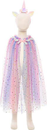 Rainbow Unicorn Cape & Headband, Multi