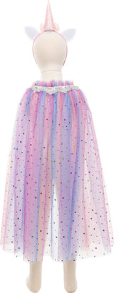 Rainbow Unicorn Cape & Headband, Multi