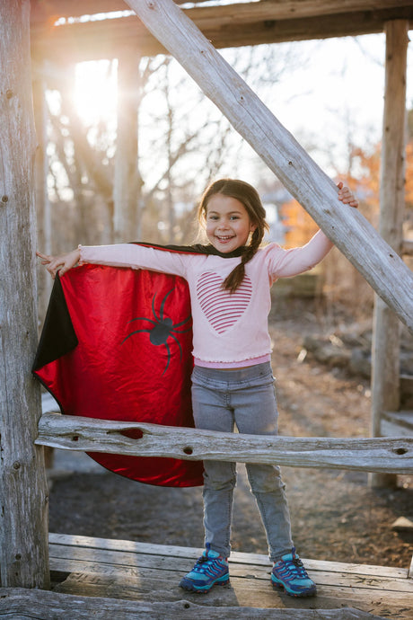 Reversible Spider/Bat Flowing Cape (Size 5-6)