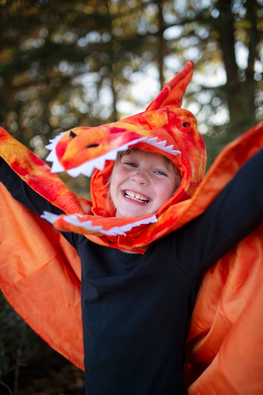 Grandasaurus Pterodactyl Cape, Orange (Size 4-6)