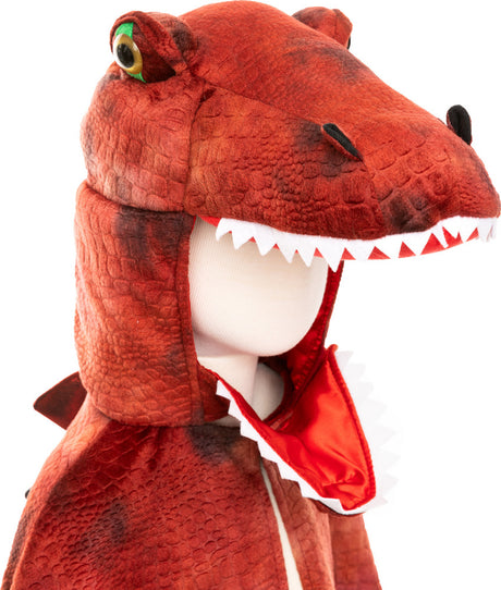 Grandasaurus T-Rex Cape w/Claws, Red/Black (Size 4-6)