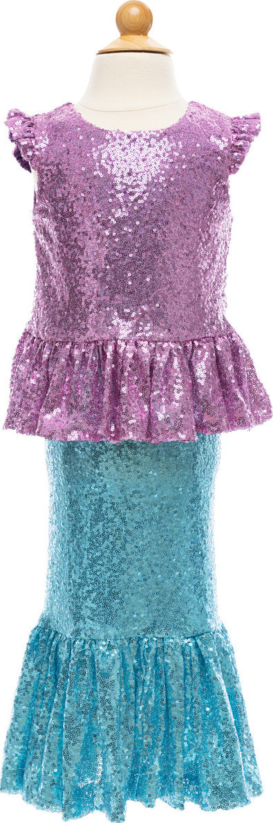 Sequins Sparkle Mermaid Top & Skirt Set (size 3-4)