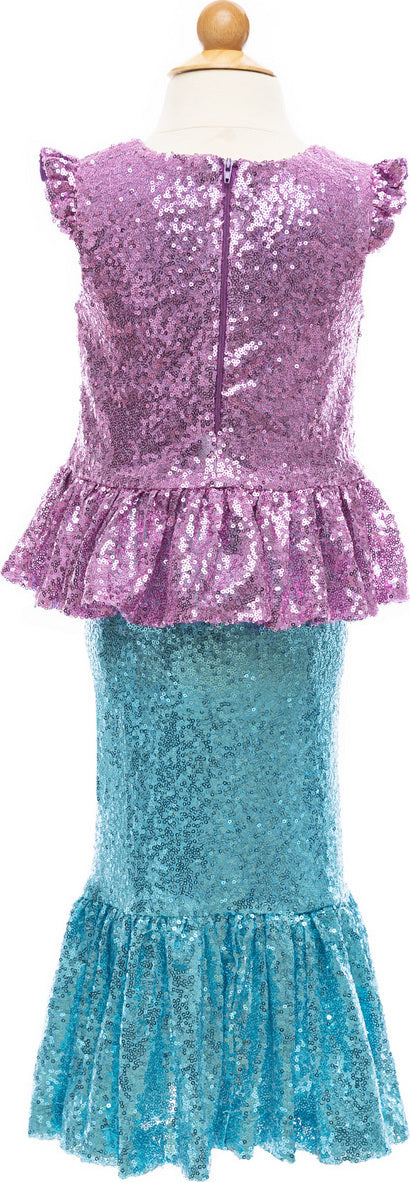 Sequins Sparkle Mermaid Top & Skirt Set (size 3-4)