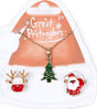 Christmas Tree Necklace with 2 Rings, 3pcs