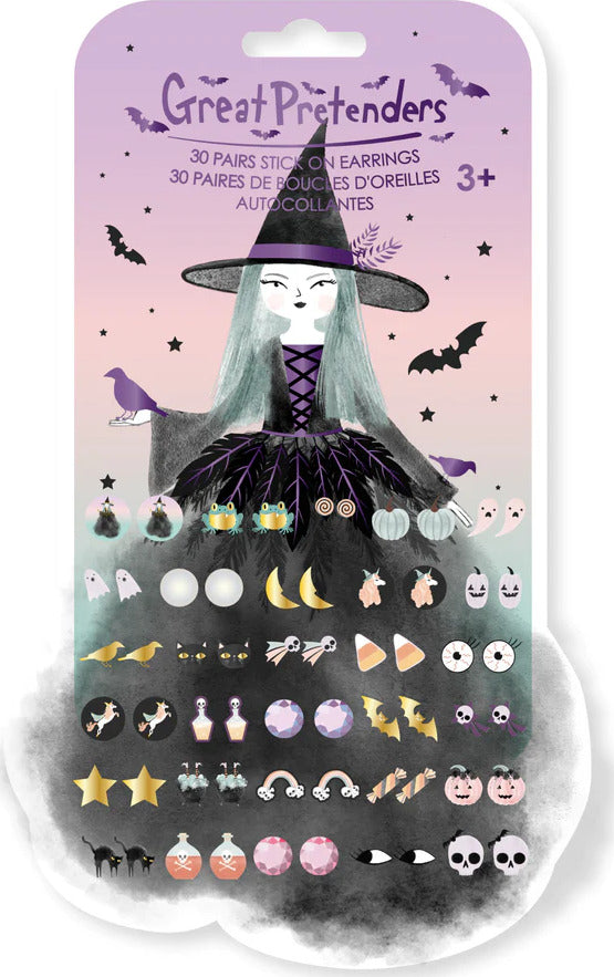 Natasha The Raven Witch Sticker Earrings