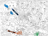 Color a Poster with Crayons - Jungle Animals 