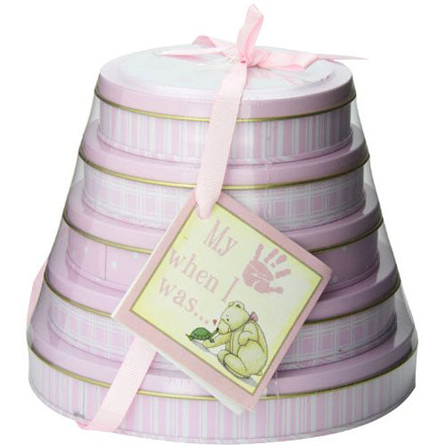 Child to Cherish Handprints Tower Of Time Kit in Pink