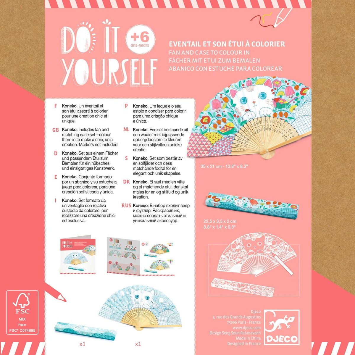 DJECO Koneko DIY Fan and Case Craft Kit