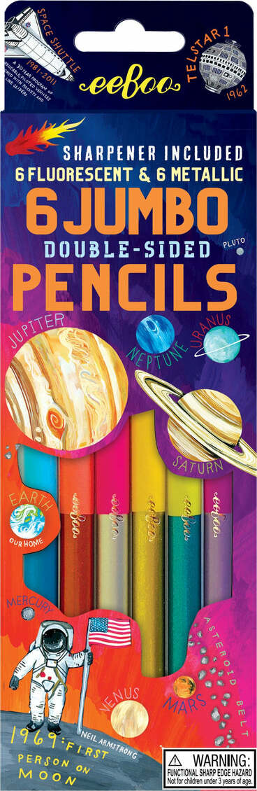 Solar System 6 Jumbo Double Pencils