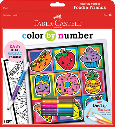 Color by Number Foodie Friends