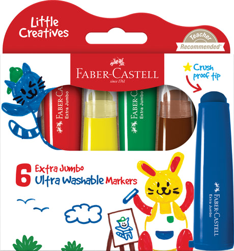 6Ct Jumbo Ultra Washable Markers CS/12