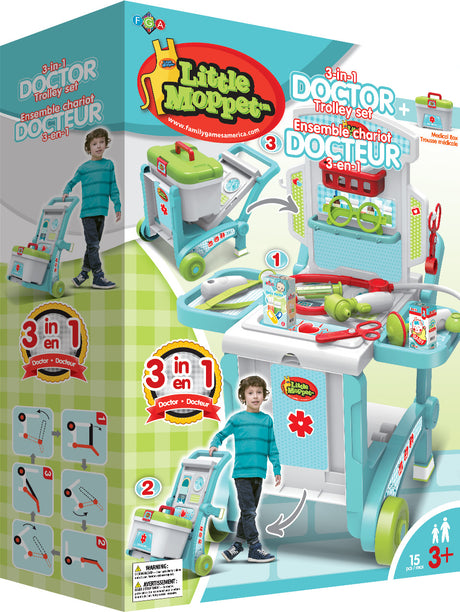 Little Moppet 3-in-1 Trolley Play Set - Doctor