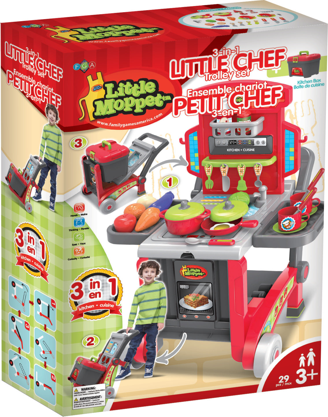 Little Moppet 3-in-1 Trolley Play Set - Little Chef