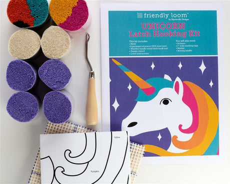 Latch Hooking Kit - Unicorn