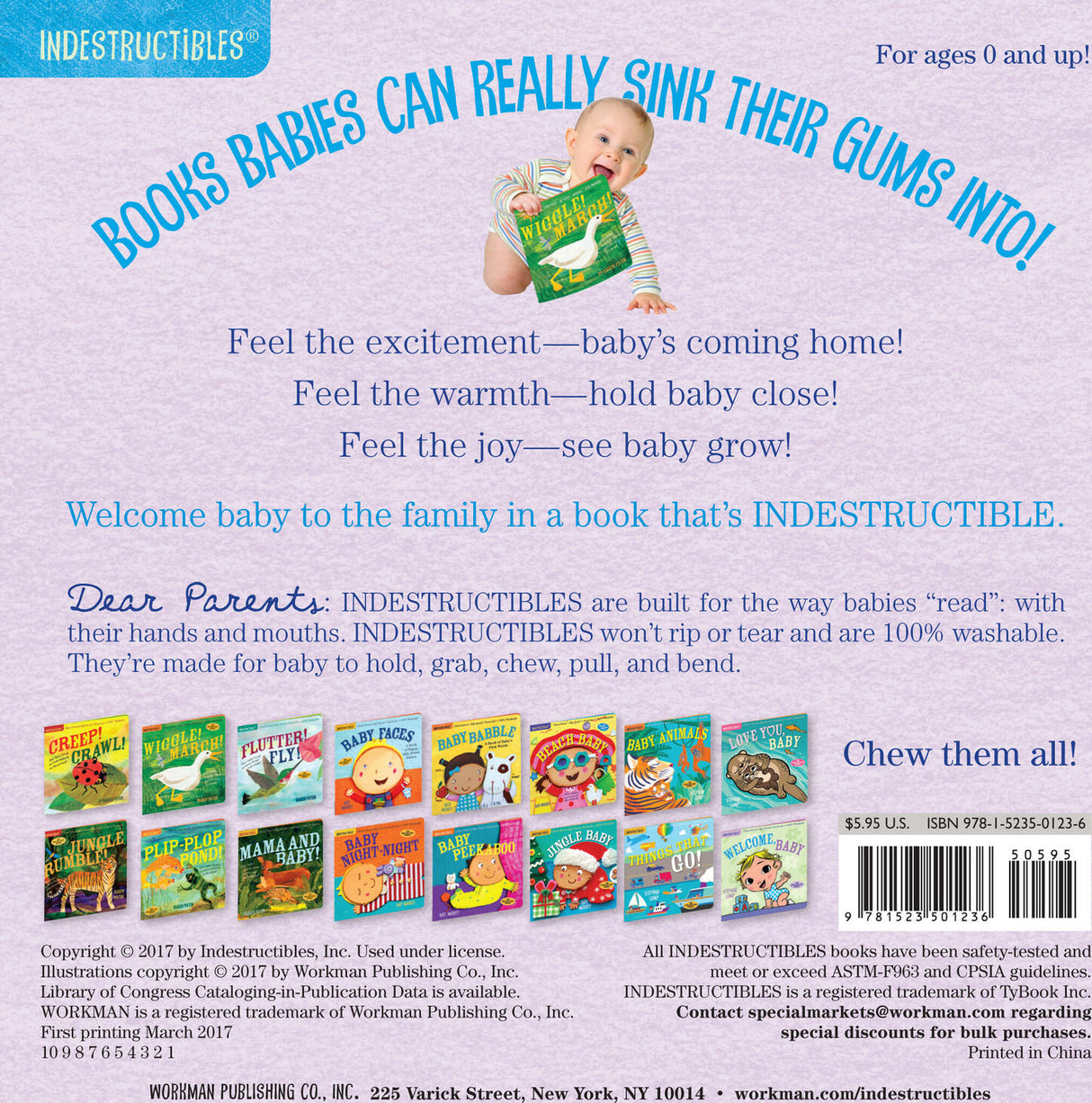 Indestructibles: Welcome, Baby: Chew Proof · Rip Proof · Nontoxic · 100% Washable (Book for Babies, Newborn Books, Safe to Chew)