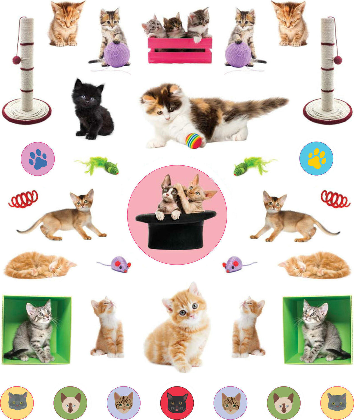 Eyelike Stickers: Kittens