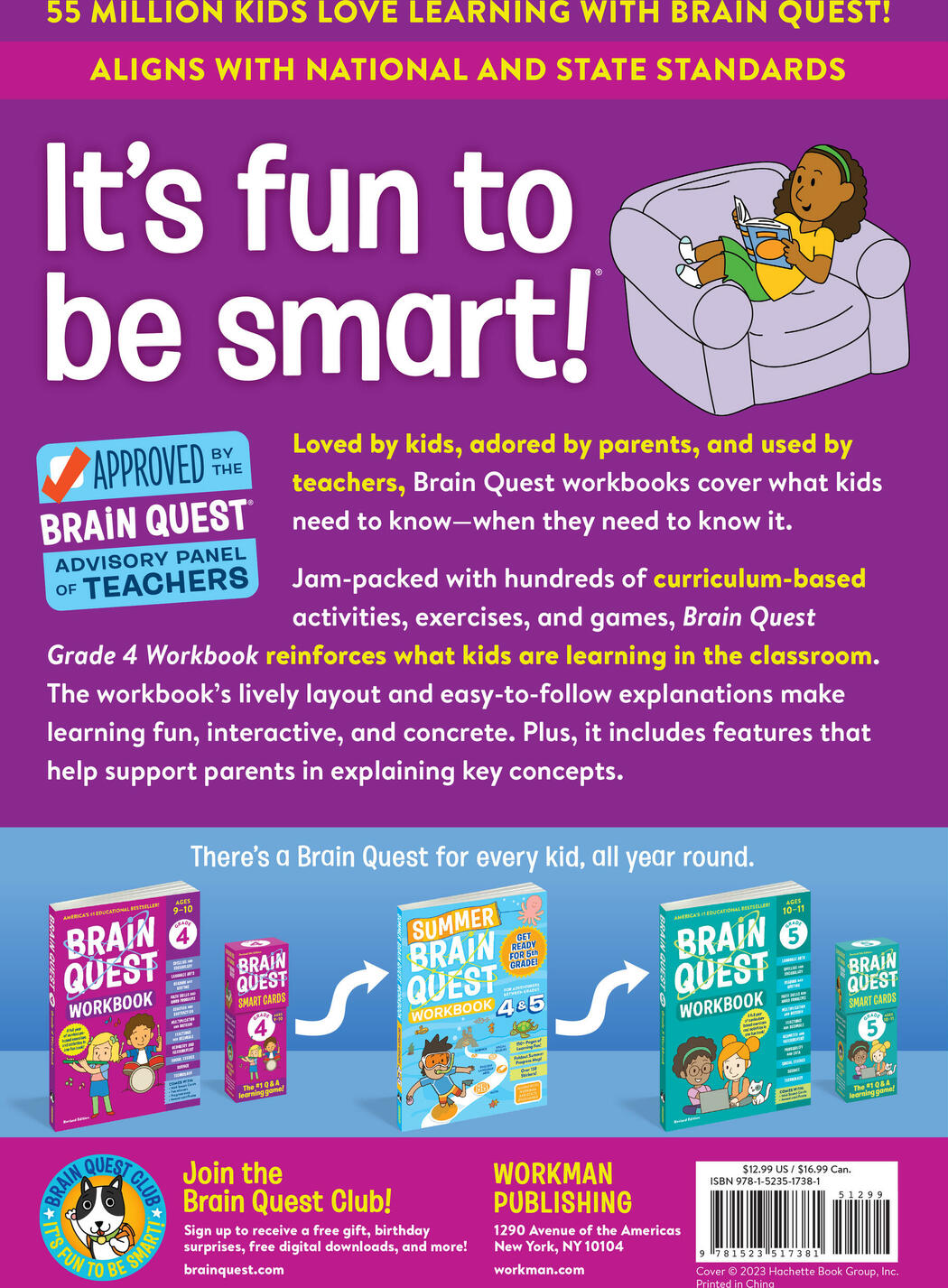 BRAIN QUEST WORKBOOK 4冊　2,3,4,5 Brain Quest Workbook: 4th Grade Revised Edition - (Brain