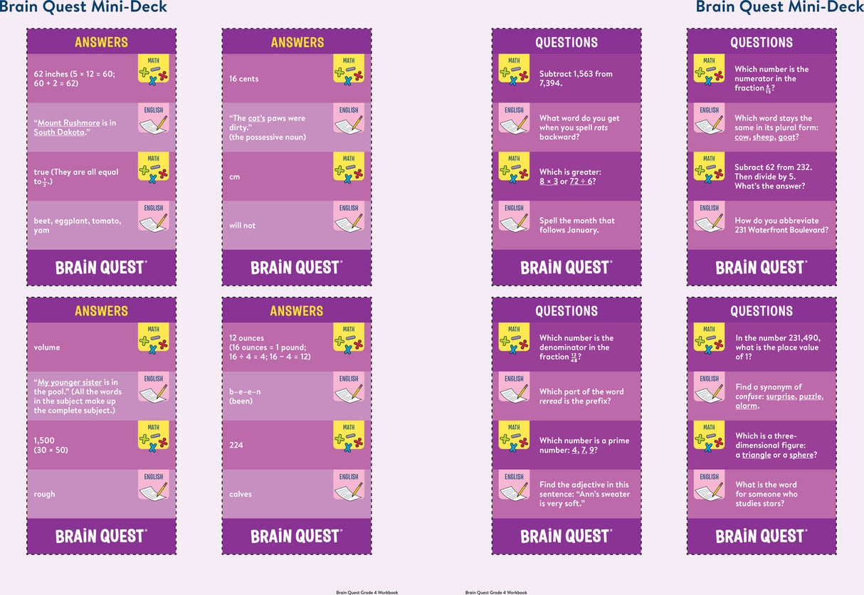 Brain Quest Workbook: 4th Grade Revised Edition