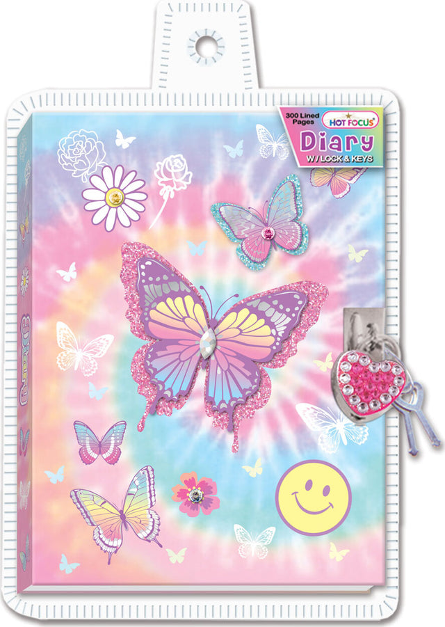 Butterfly Diary With Lock And Key