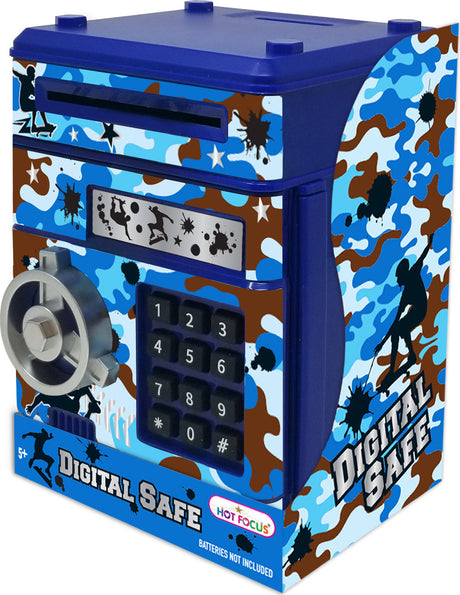 Blue Camo Digital Safe